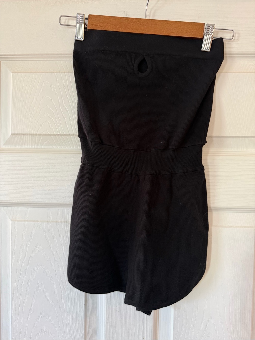 Live The Process Black Strapless Kids One-Piece Romper